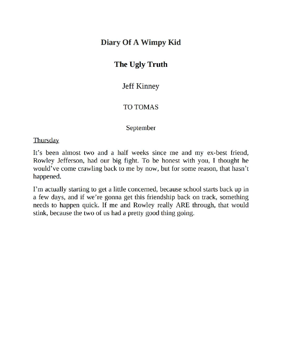小屁孩日记系列英文绘本[Diary of a Wimpy Kid 05] - The Ugly Truth.pdf，第2页预览