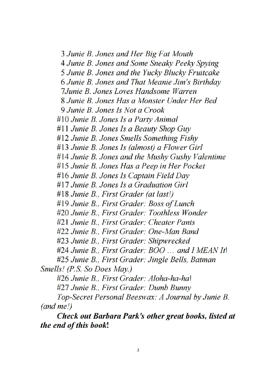 18 Junie B.First Grader(at last!).pdf,第2页预览