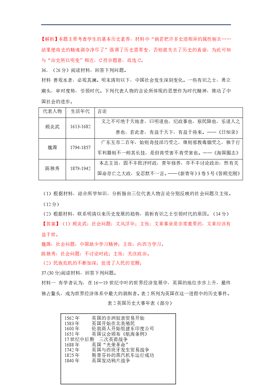 2015年高考安徽卷(文综历史部分)(含答案).doc,第4页预览