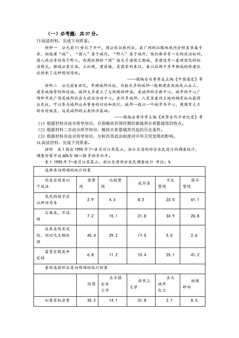 2020高考四川卷文综历史试题及答案.doc,第3页预览