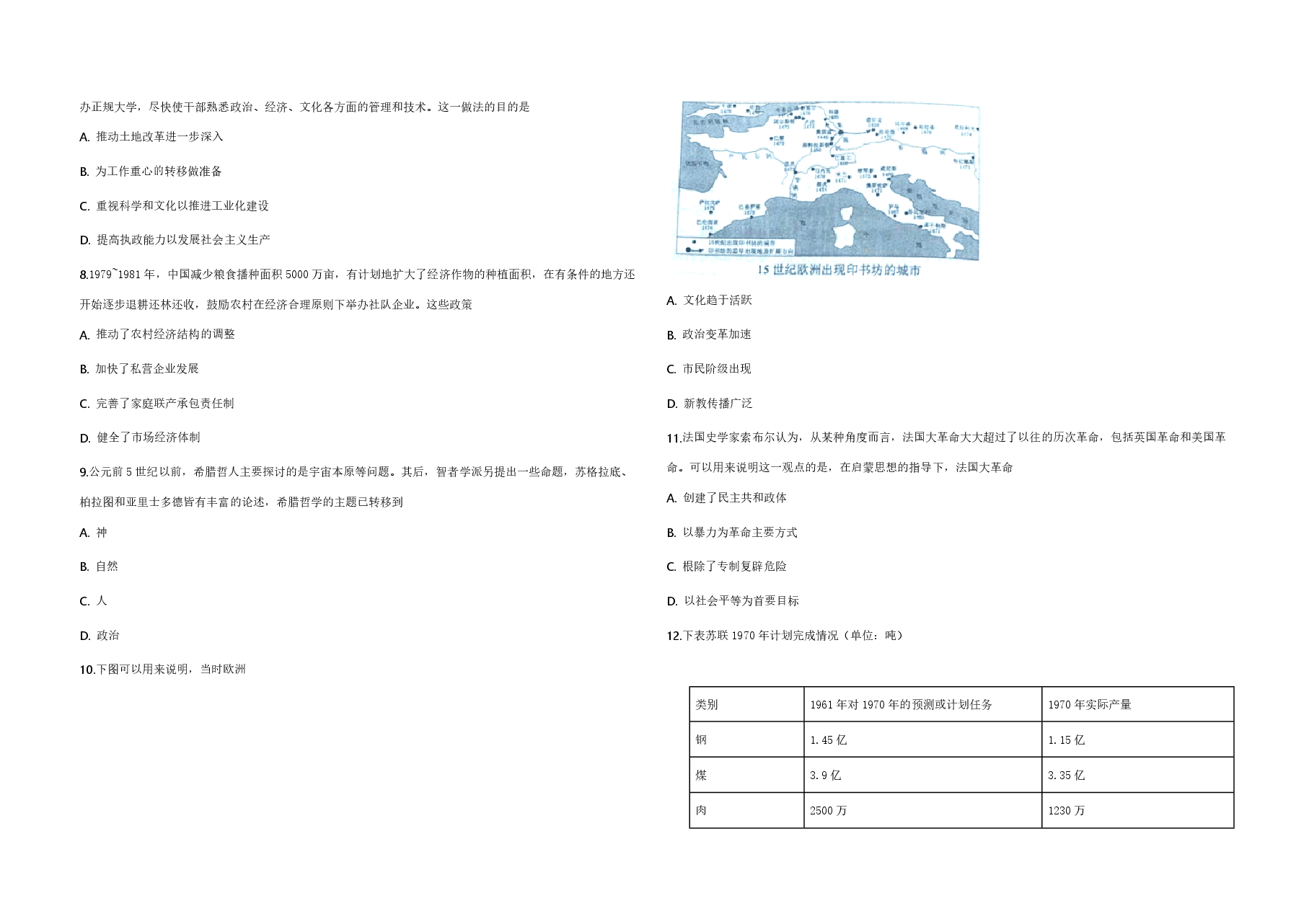 2019年全国统一高考历史试卷（新课标ⅱ）（原卷版）.pdf，第2页预览