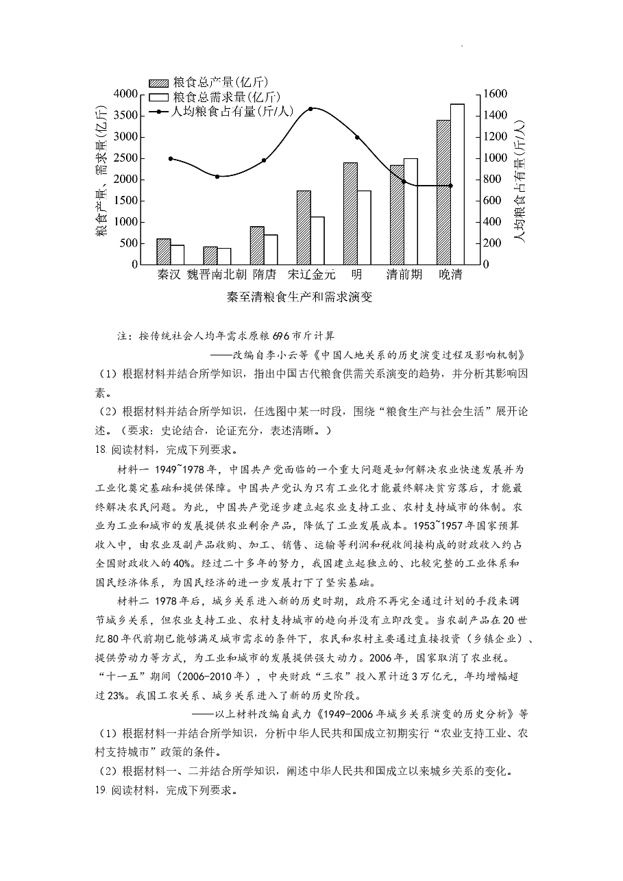 精品解析:2022年新高考湖南历史高考真题(答案仅供参考)(原卷版).docx,第4页预览
