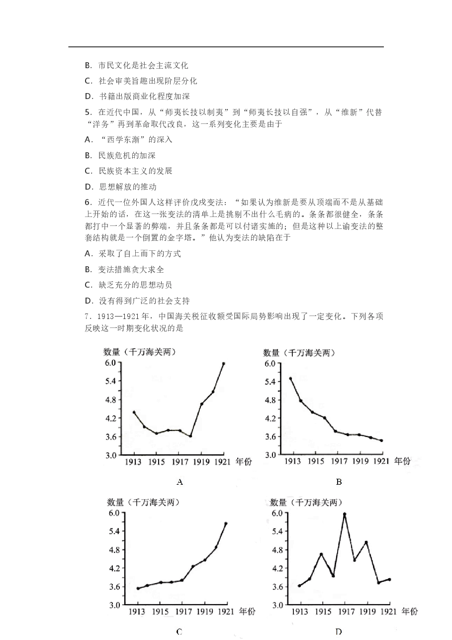 2021年高考真题历史(山东卷)(含解析版).doc,第2页预览
