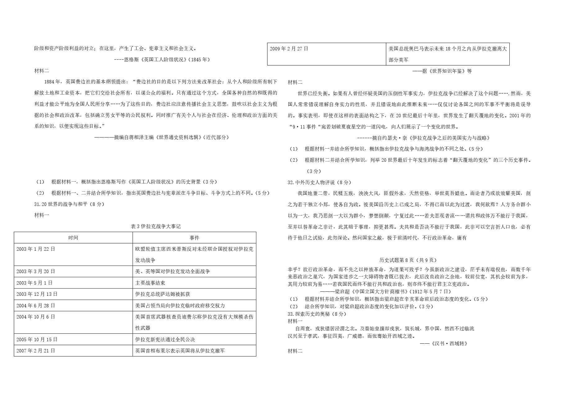 2009高考海南卷历史试题(含答案).pdf，第4页预览