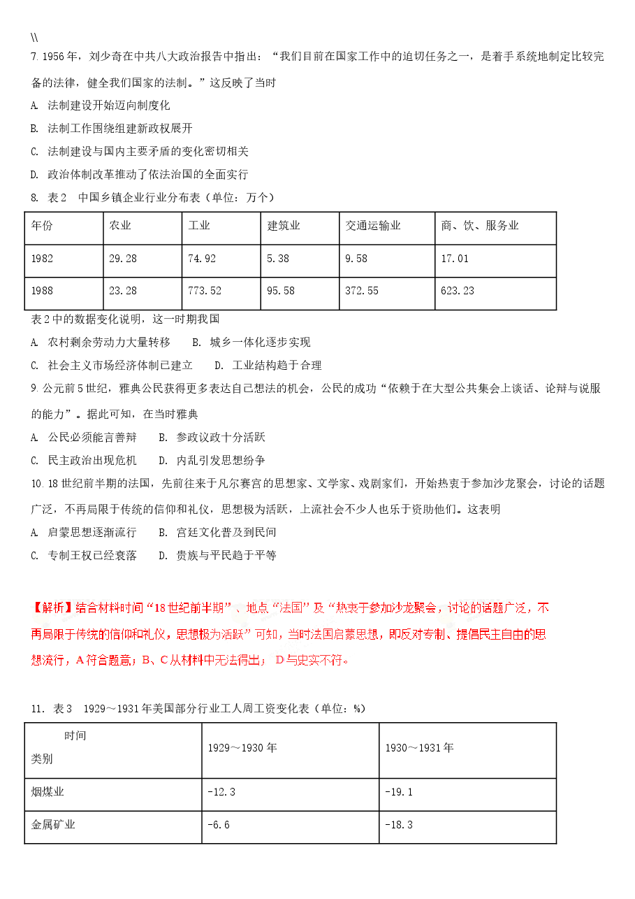 2018高考贵州卷文综历史试题及答案.doc,第3页预览
