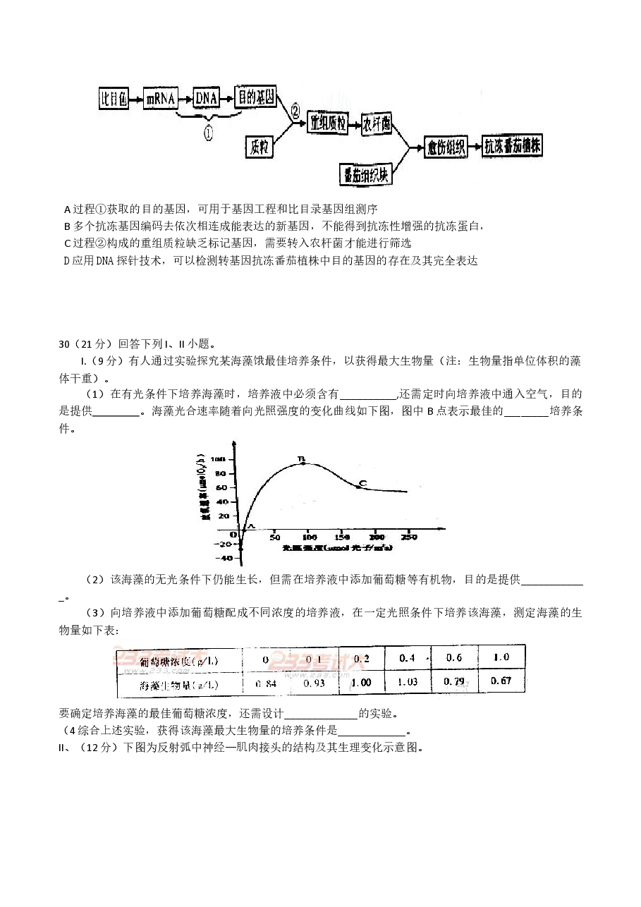 2011年四川省高考生物试卷及答案.doc,第2页预览