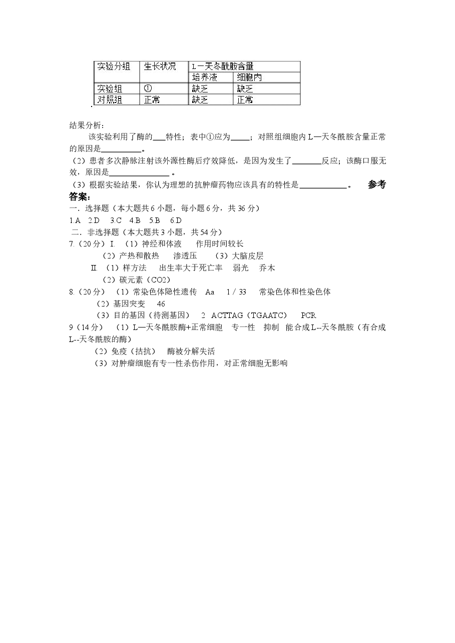 2013年高考重庆高考理综生物试题含答案word版.doc,第3页预览