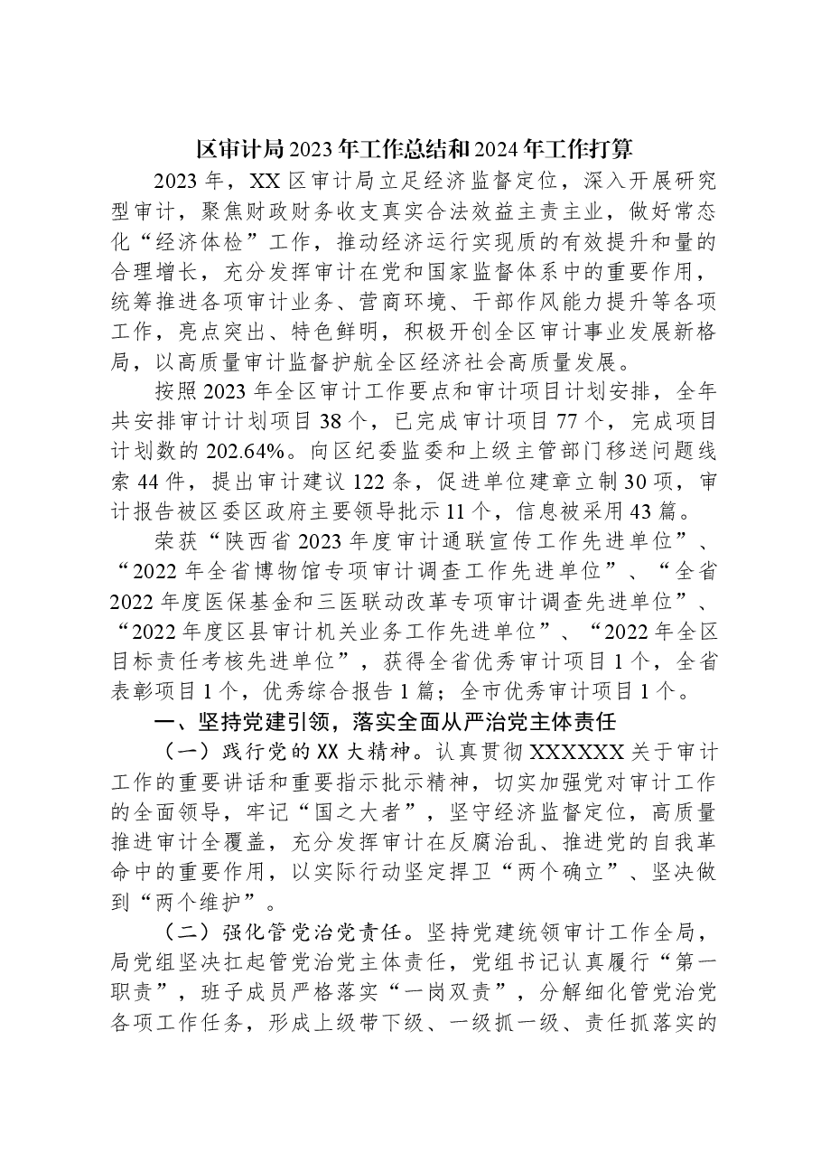 (8篇)审计局2023年度工作总结汇编.docx,第2页预览