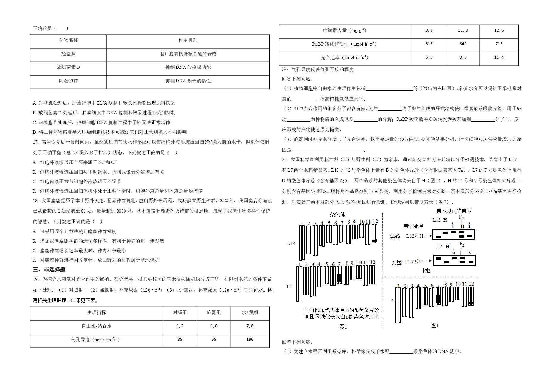 2021年河北高考生物试卷(新高考)(原卷版).doc,第3页预览
