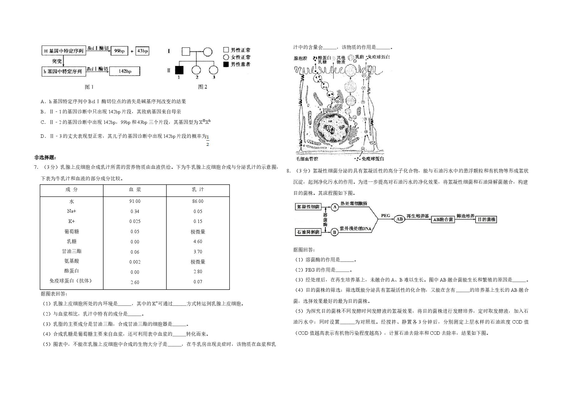 2011年天津市高考生物试卷 .doc,第2页预览