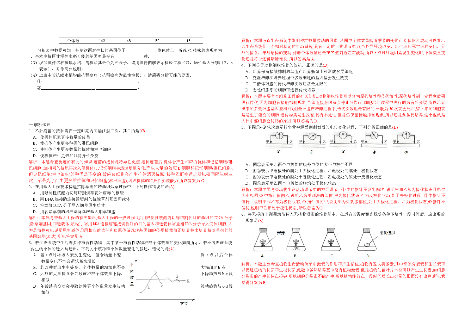 2010年浙江省高考生物(含解析版).docx,第2页预览