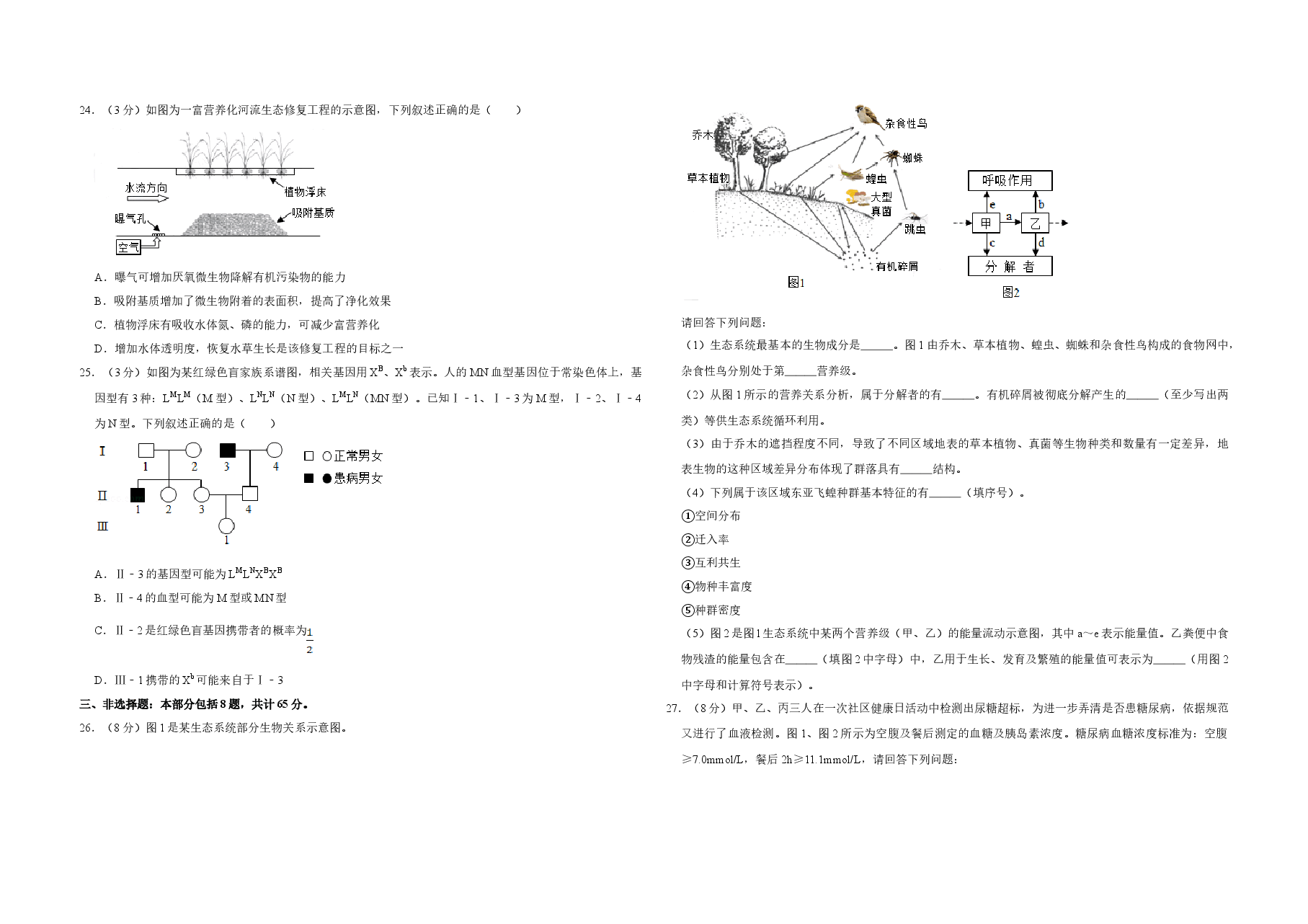 2019年江苏省高考生物试卷 .doc,第4页预览