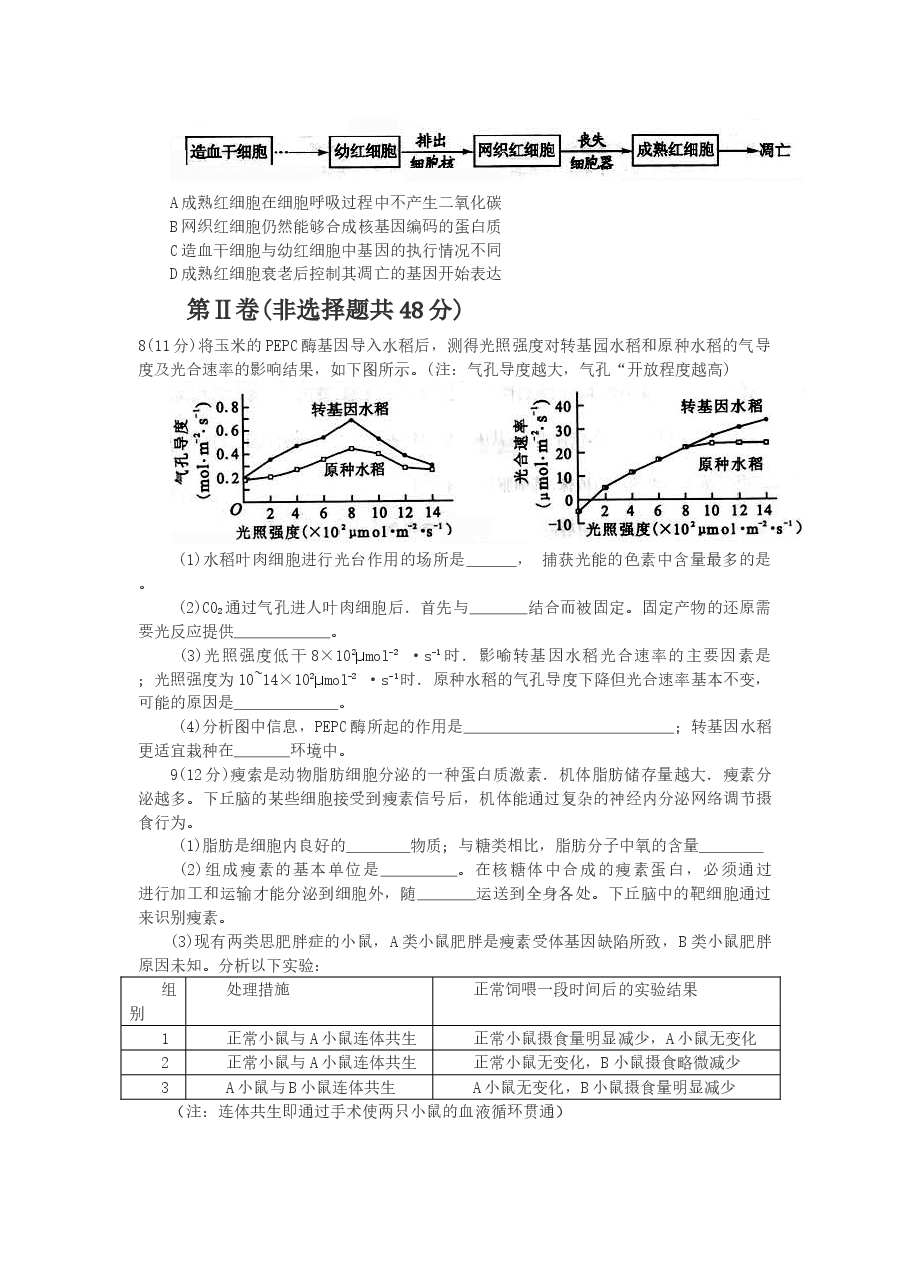 2013年四川省高考生物试卷及答案.doc,第2页预览