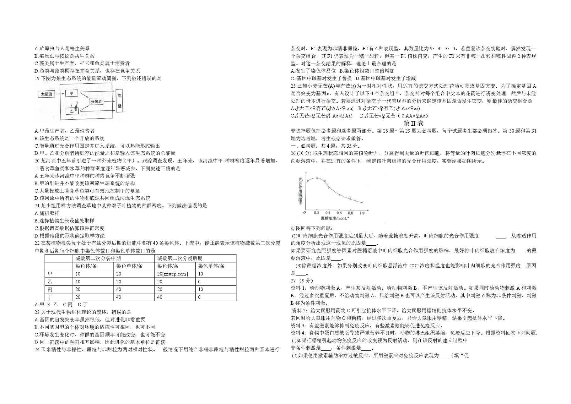2012年高考海南卷生物(原卷版).doc,第2页预览