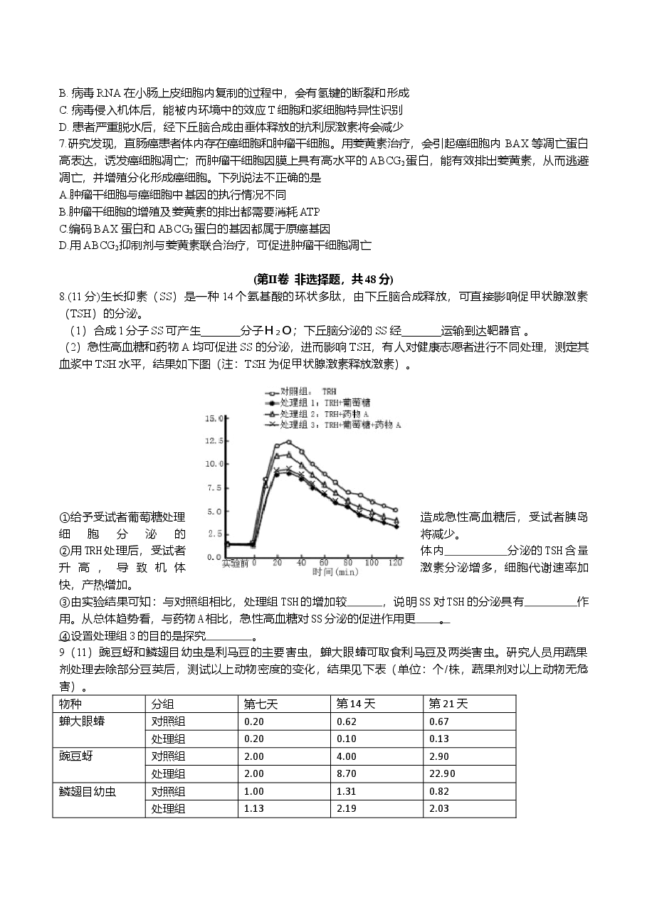 2016年四川省高考生物试卷及答案.doc，第2页预览