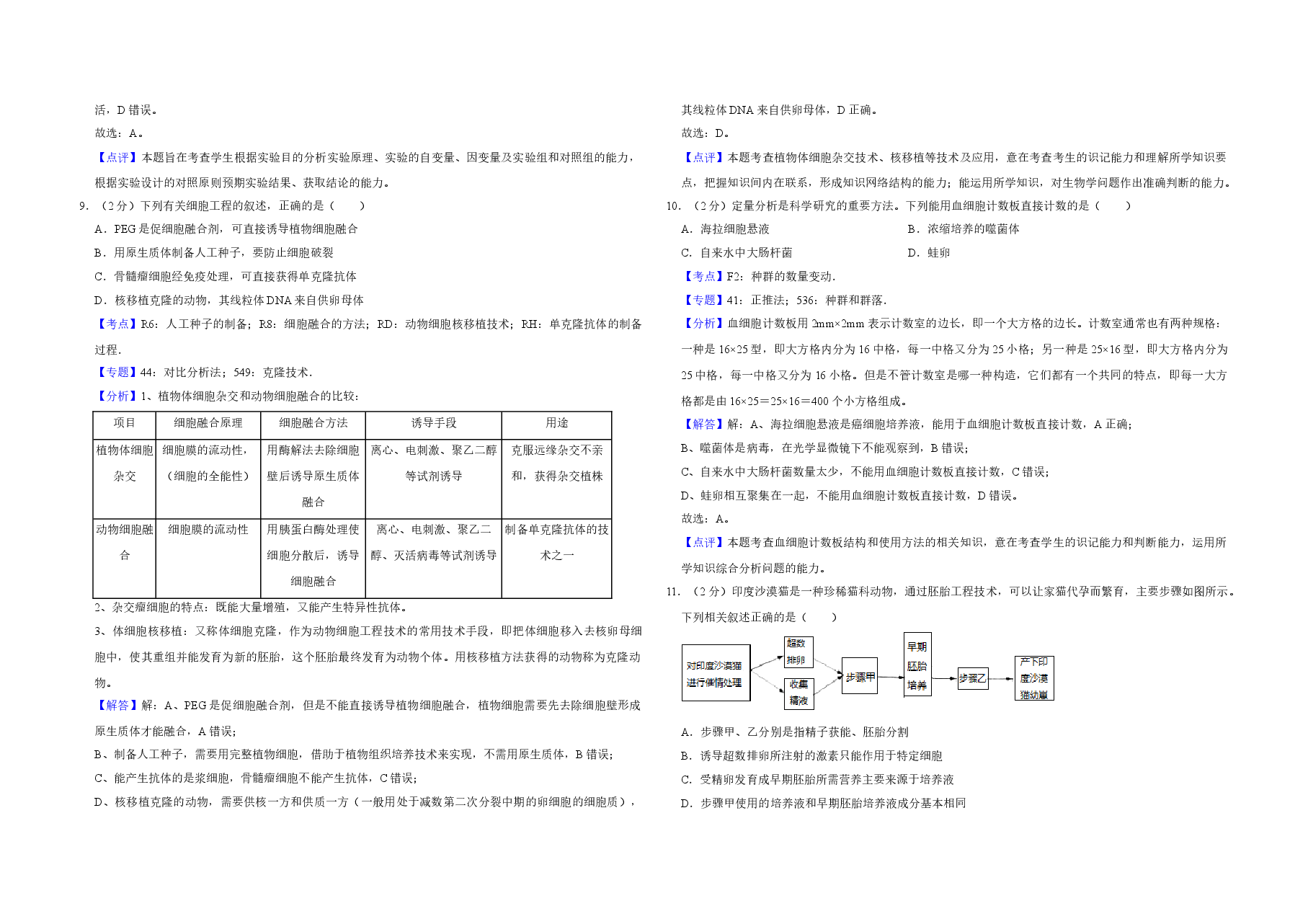 2016年江苏省高考生物试卷解析版 .doc,第4页预览