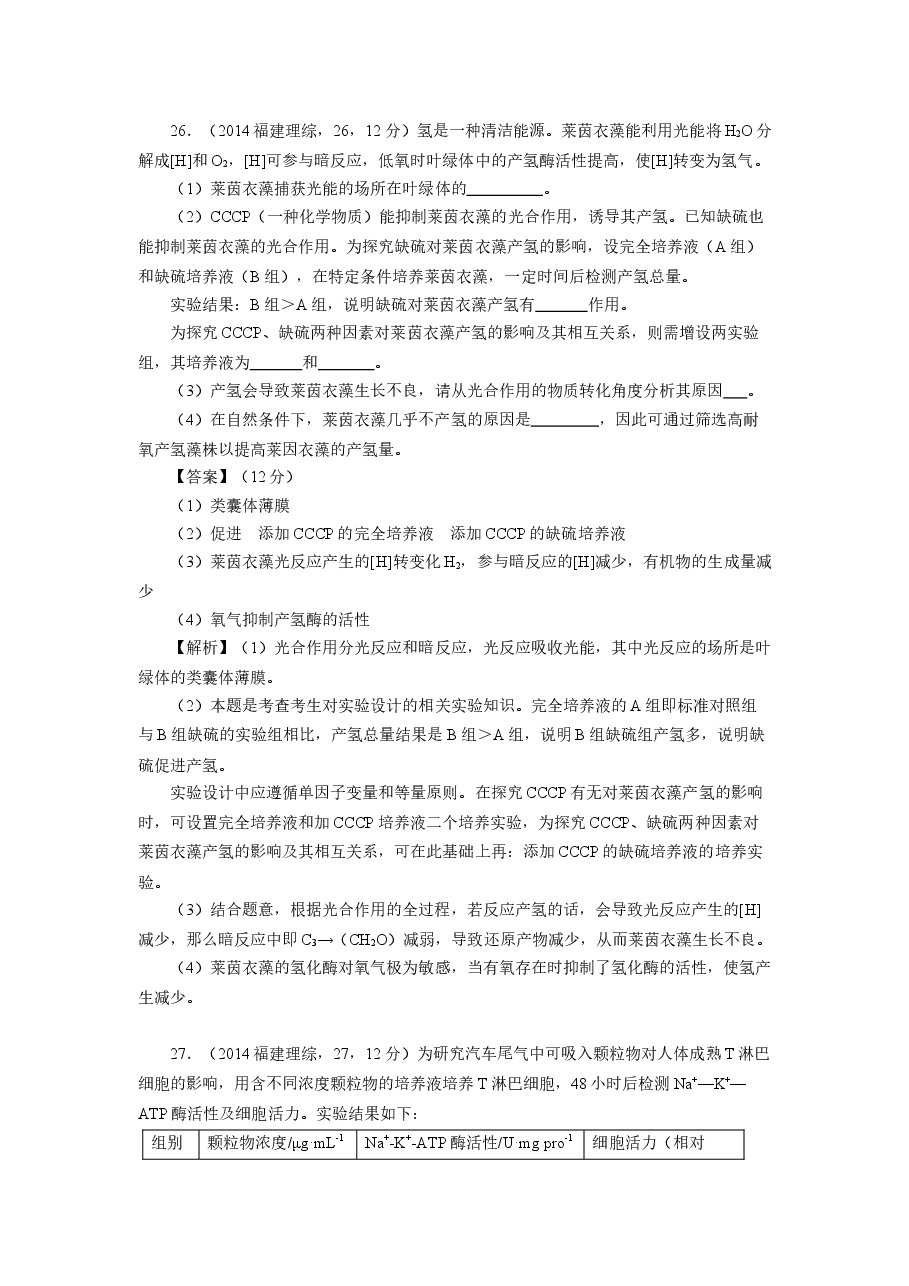 2014年福建高考生物真题及答案.doc,第4页预览