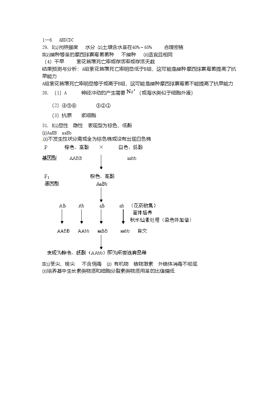 2010年安徽高考生物真题及答案.doc，第4页预览