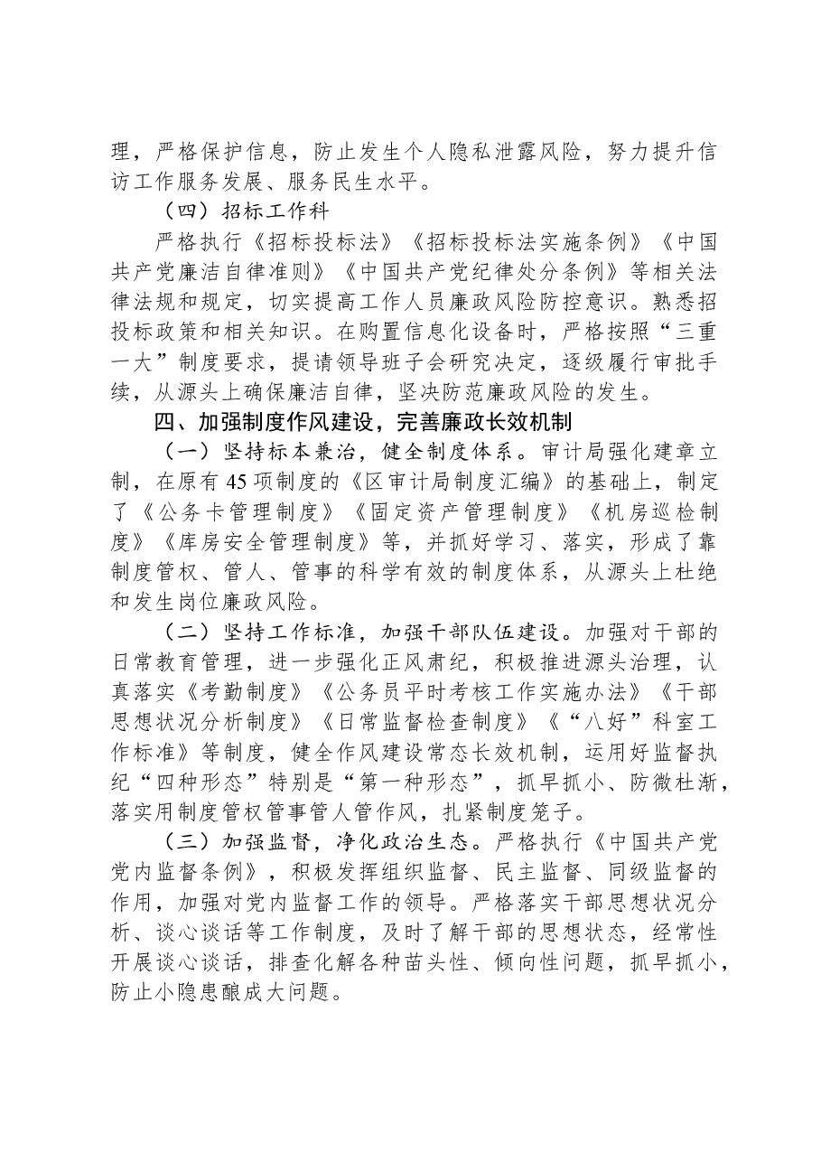 区审计局廉政风险排查防控自查报告.docx，第4页预览