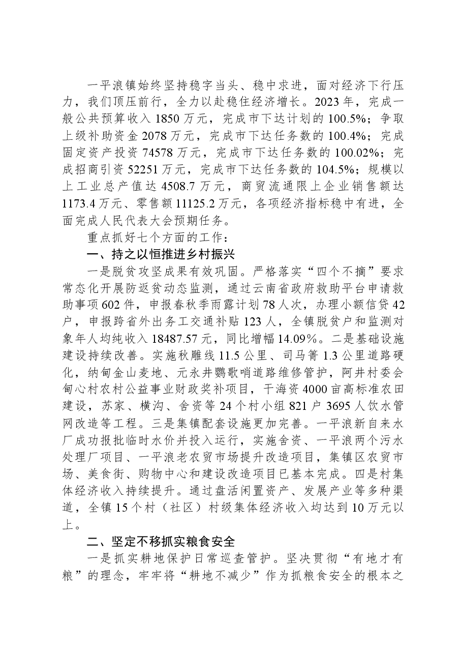 2024年平浪镇政府工作报告.docx,第2页预览