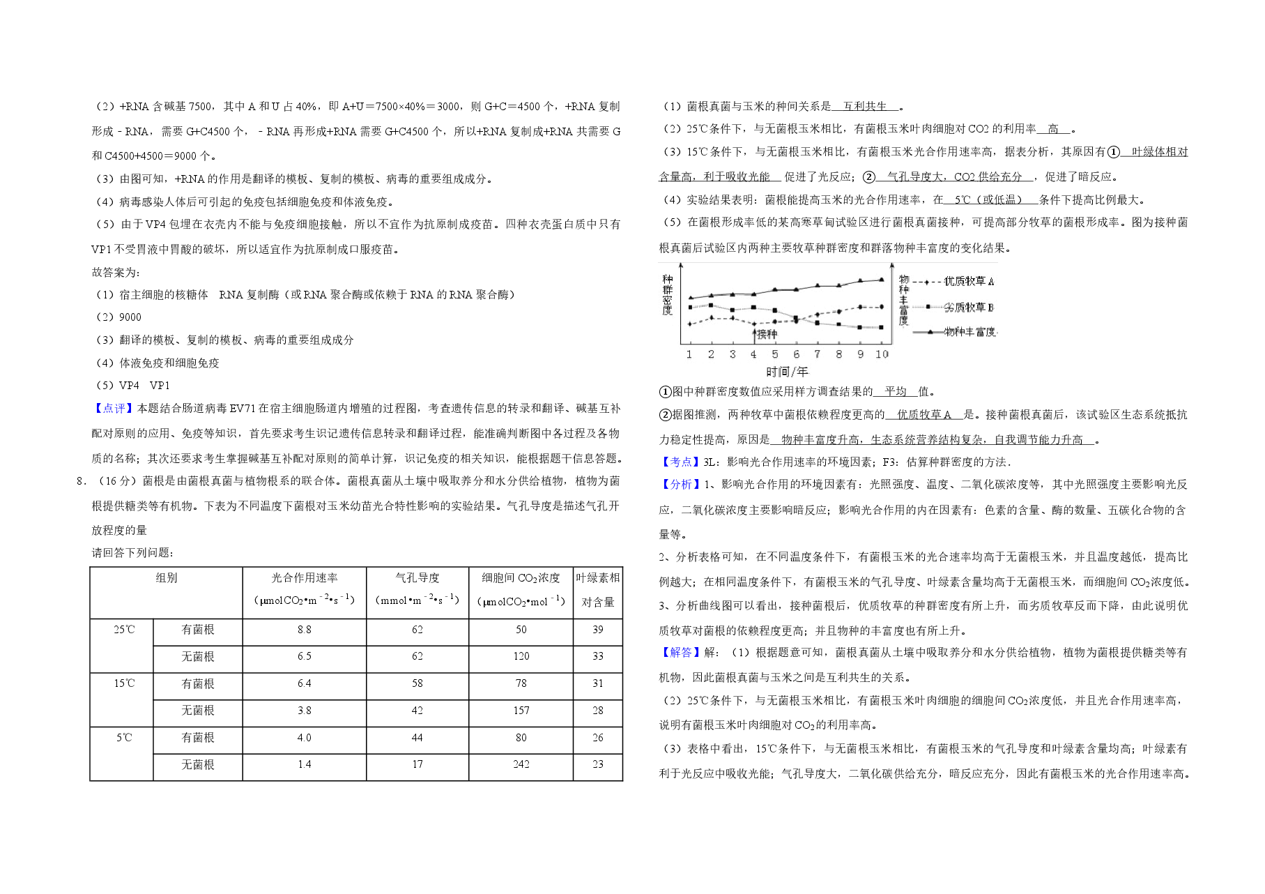 2013年天津市高考生物试卷解析版   .doc，第4页预览