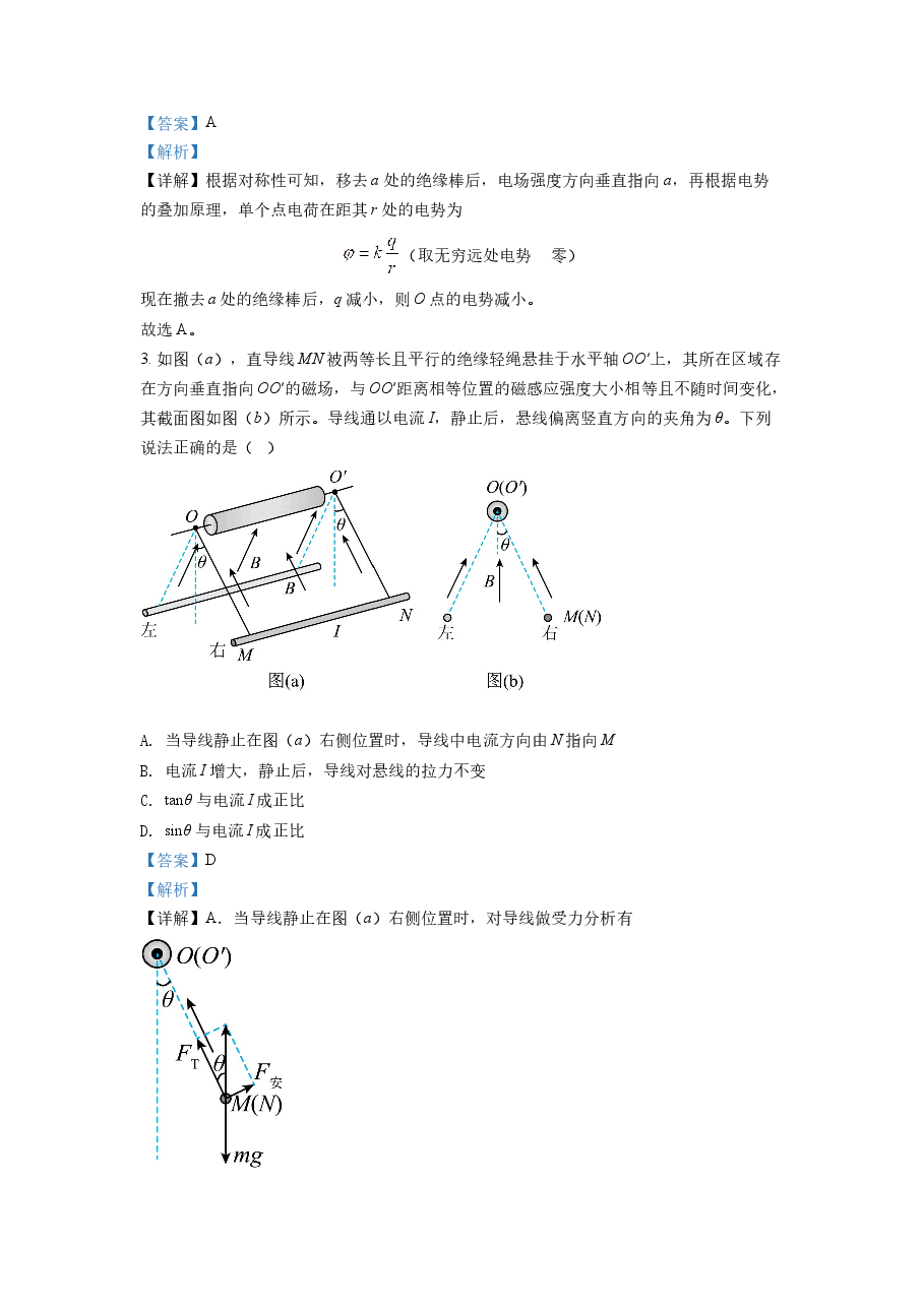 精品解析:2022年新高考湖南物理高考真题(解析版).docx,第2页预览