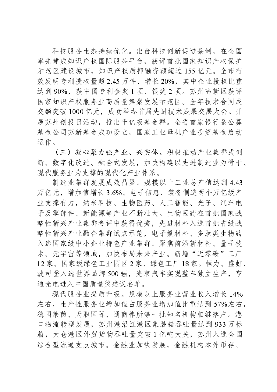 2024年苏州市政府工作报告.docx,第4页预览
