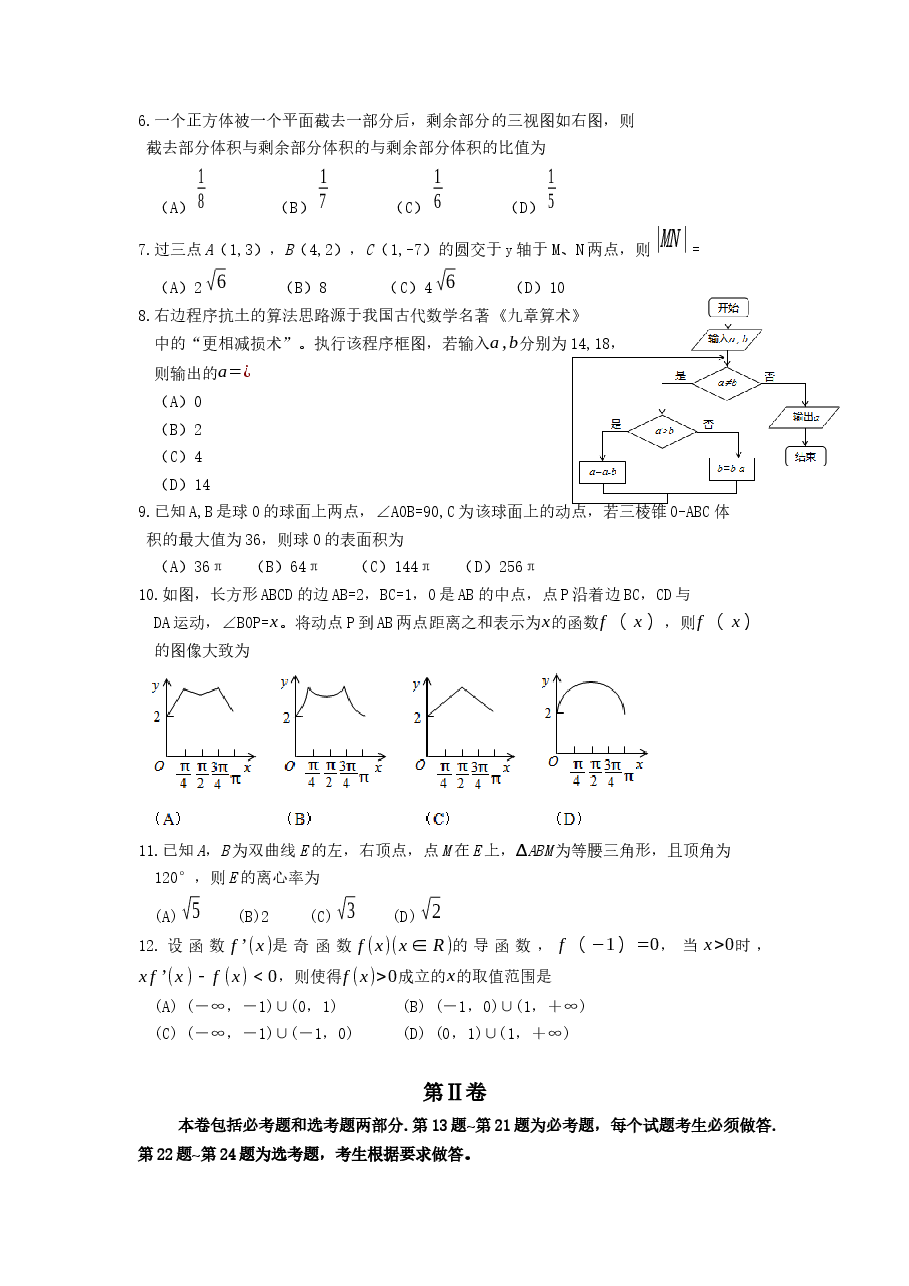 2015年理科数学海南省高考真题含答案.docx,第2页预览