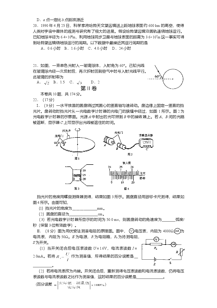 2008年高考四川理综物理试题(含答案).doc,第2页预览