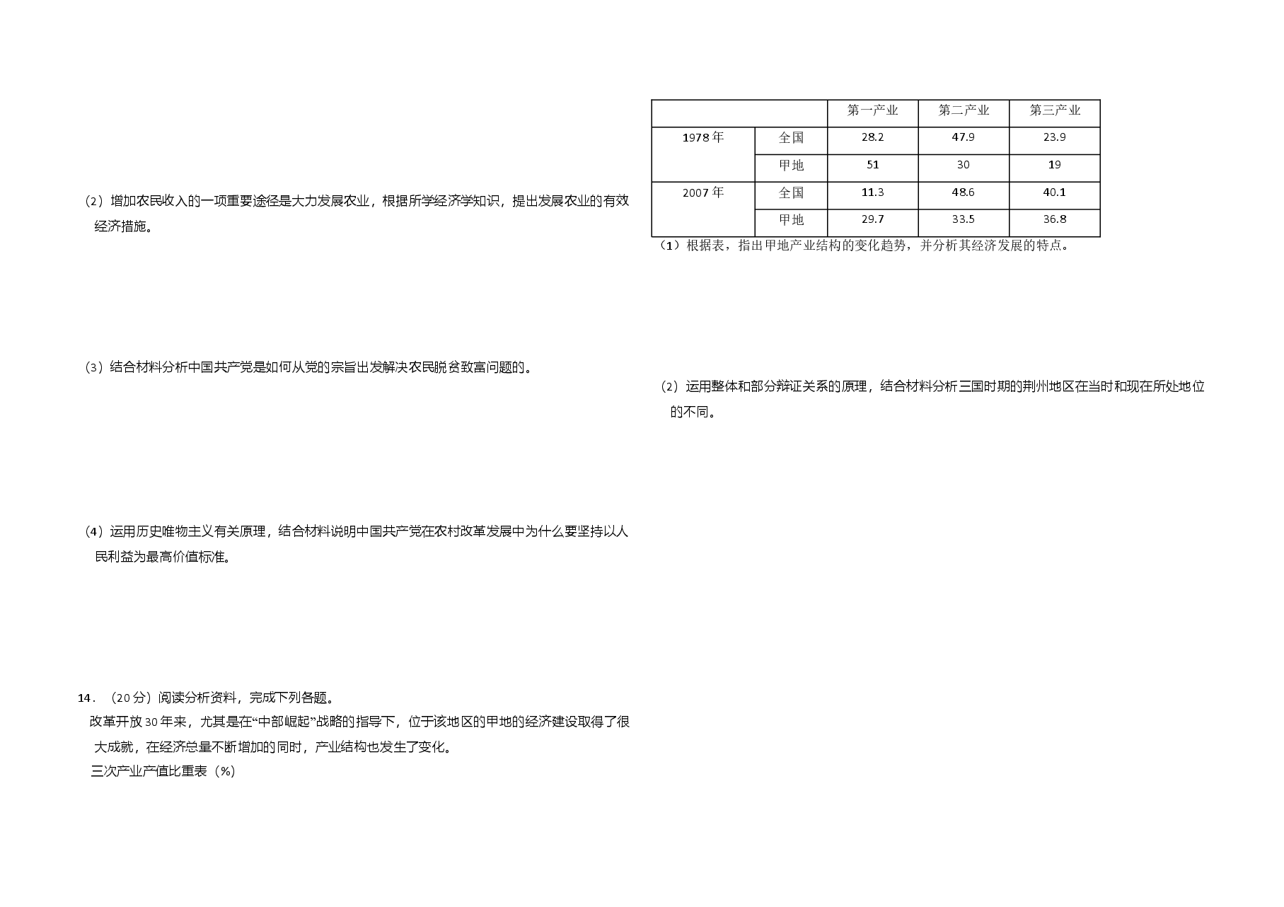 2009年全国统一高考政治试卷（全国卷ⅱ）（含解析版）.doc，第3页预览