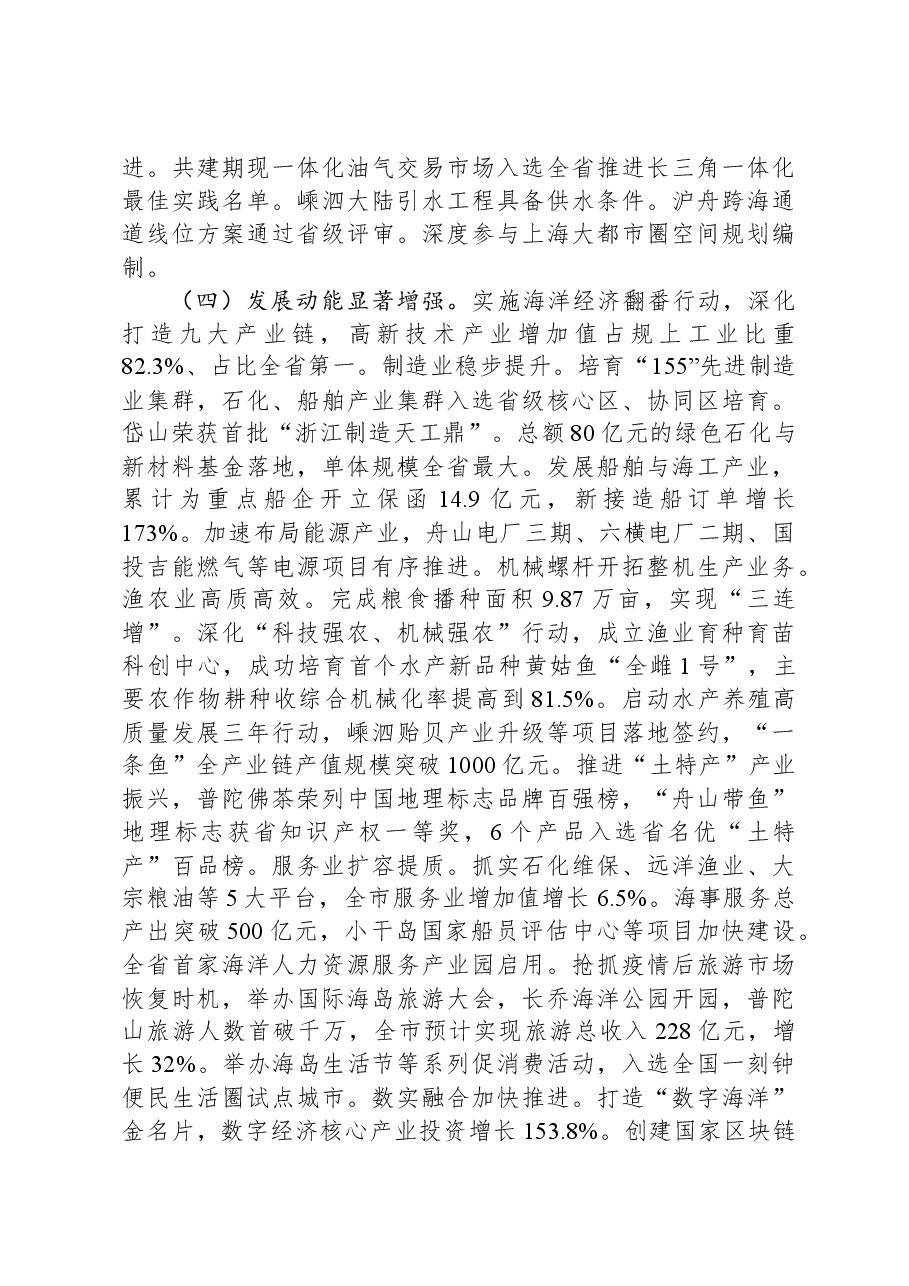 2024年舟山市政府工作报告.docx,第3页预览