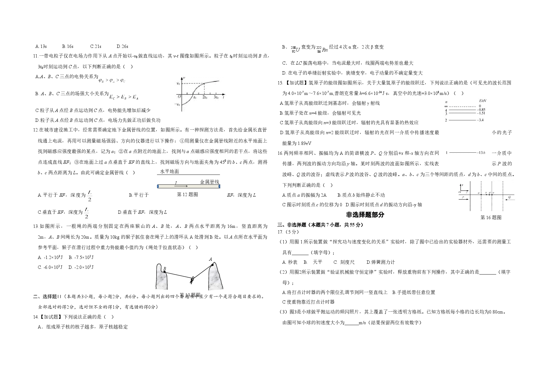 2018年浙江省高考物理【4月】(原卷版).doc,第2页预览