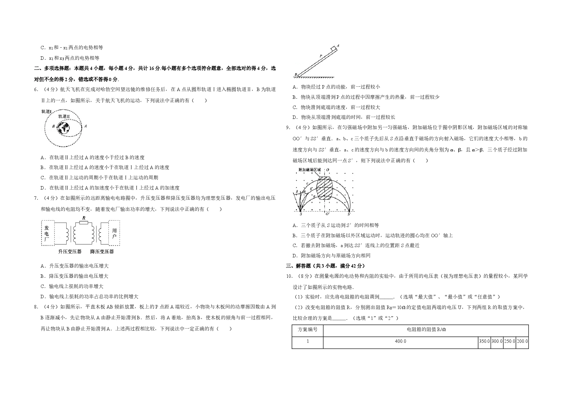 2010年江苏省高考物理试卷 .doc,第2页预览