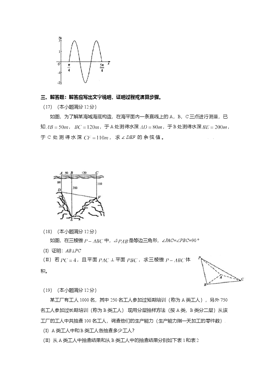 2009年海南省高考文科数学试题及答案.doc,第4页预览