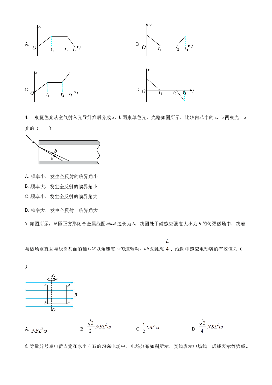 精品解析:2021年辽宁省普通高中学业水平选择性考试物理试题(辽宁卷)(原卷版).docx,第2页预览