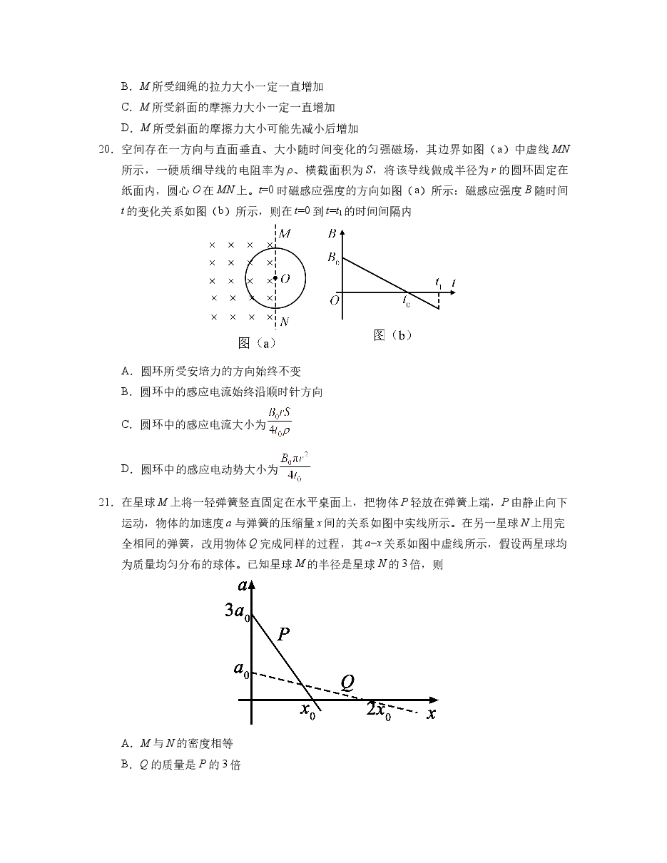 2019年高考全国I卷物理试题及答案.docx,第3页预览