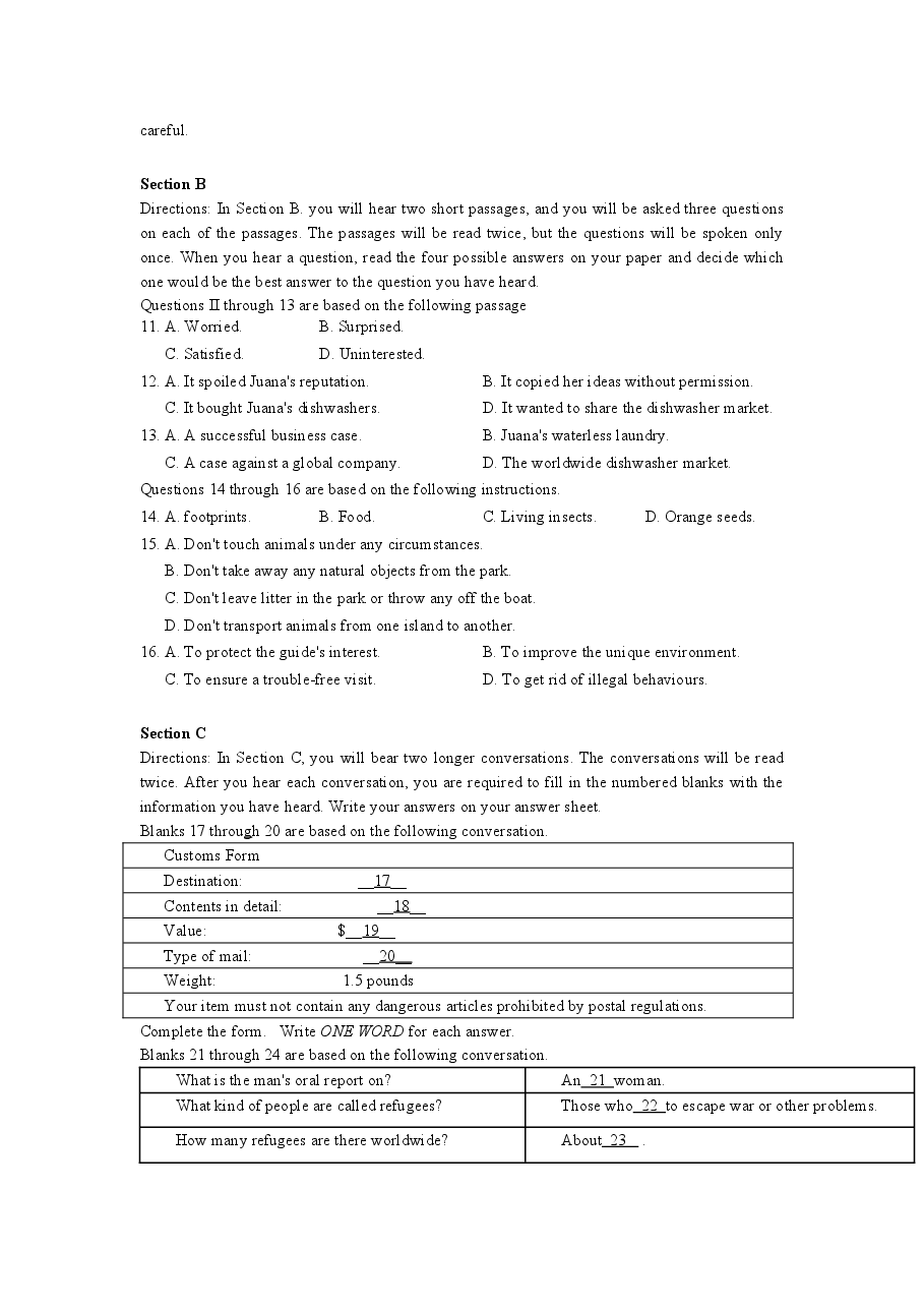 2008年上海高考英语真题试卷(word解析版,含听力原文).doc,第2页预览