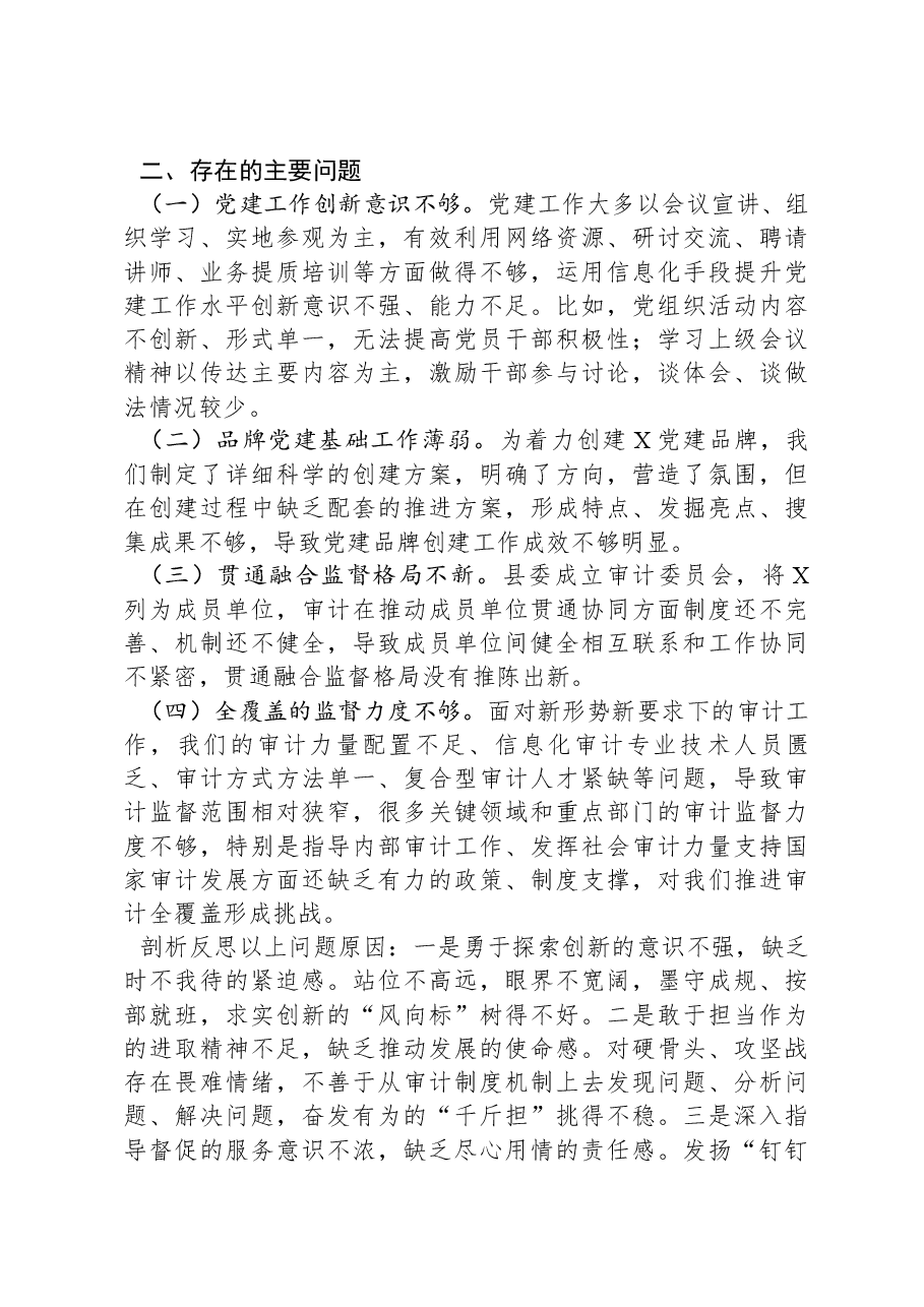 县审计局2023年度抓基层党建工作述职和述责述廉报告.docx,第3页预览