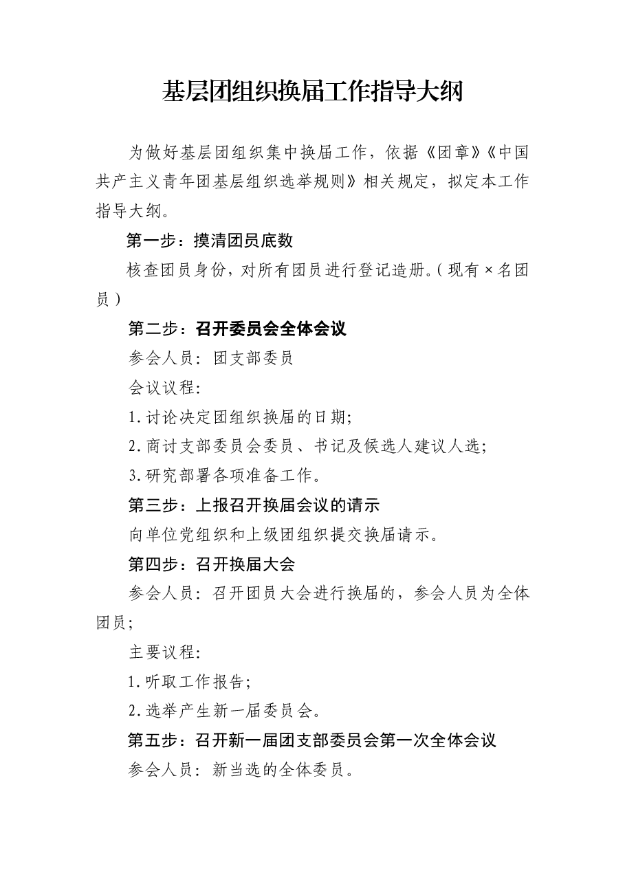 基层团组织换届工作指导大纲.pdf,第1页预览