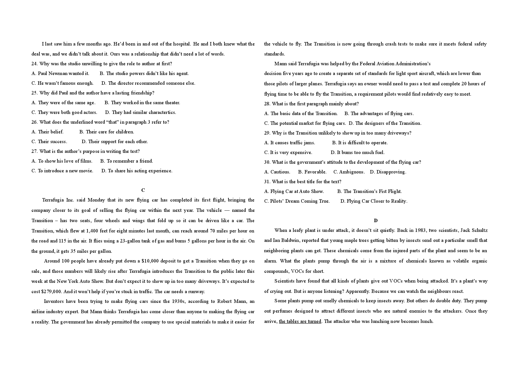 2017年高考英语试卷(新课标ⅱ)(原卷版).doc,第2页预览