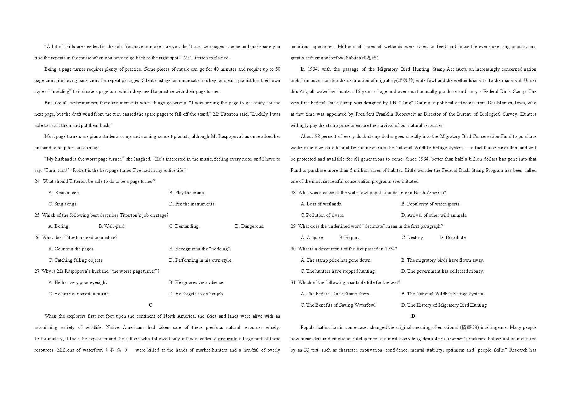 2021年江苏省高考英语试卷 .pdf,第3页预览