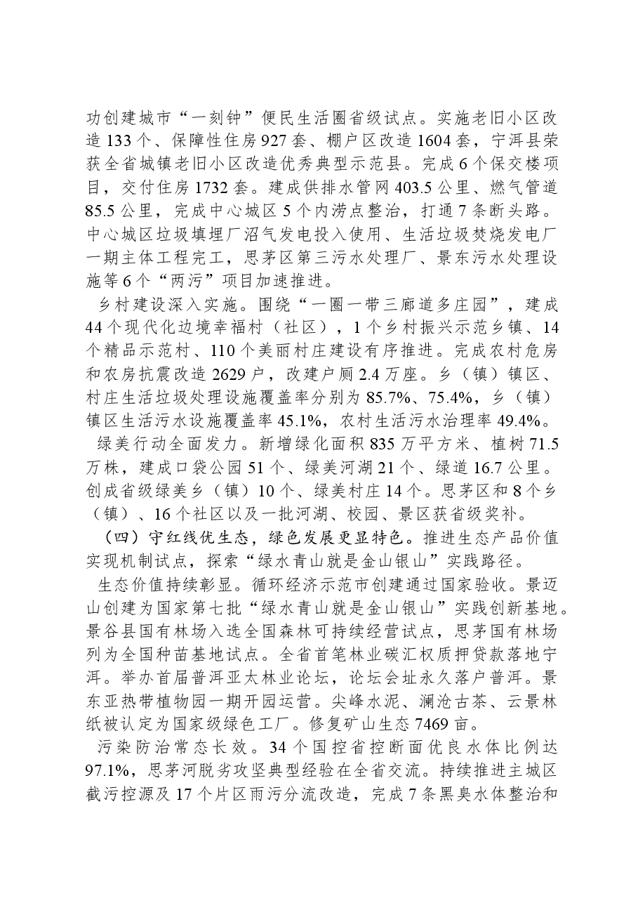 2024年普洱市政府工作报告.docx,第4页预览