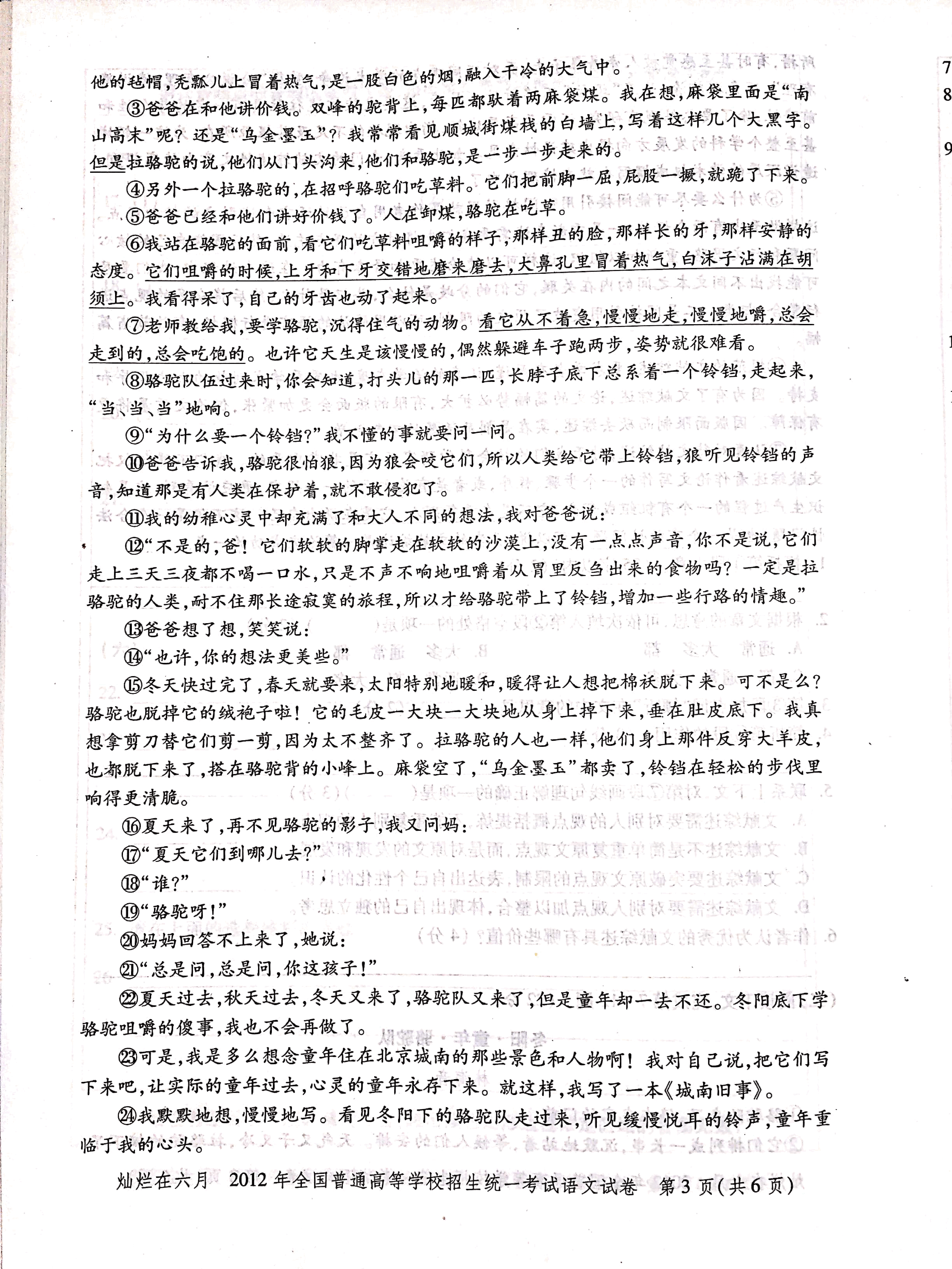 2012年上海高考语文真题试卷(PDF版).pdf,第3页预览