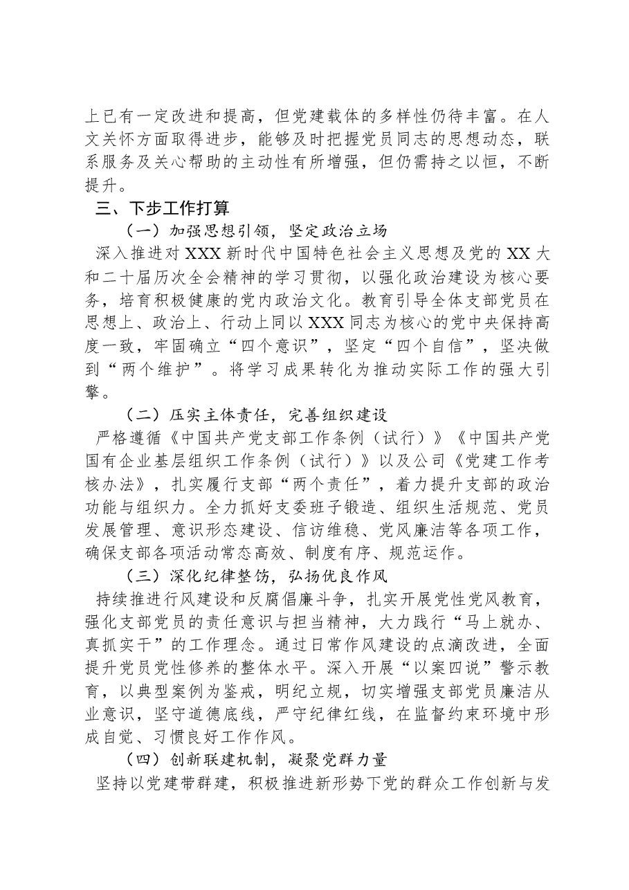 公司党支部书记2024年抓党建述职报告.docx,第4页预览