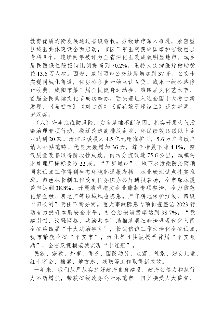 2024年咸阳市政府工作报告.docx,第4页预览