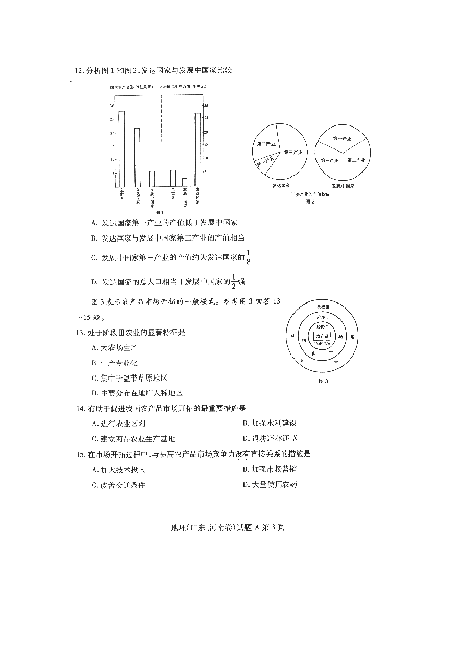 2001年河南高考地理真题及答案(图片版).doc,第3页预览