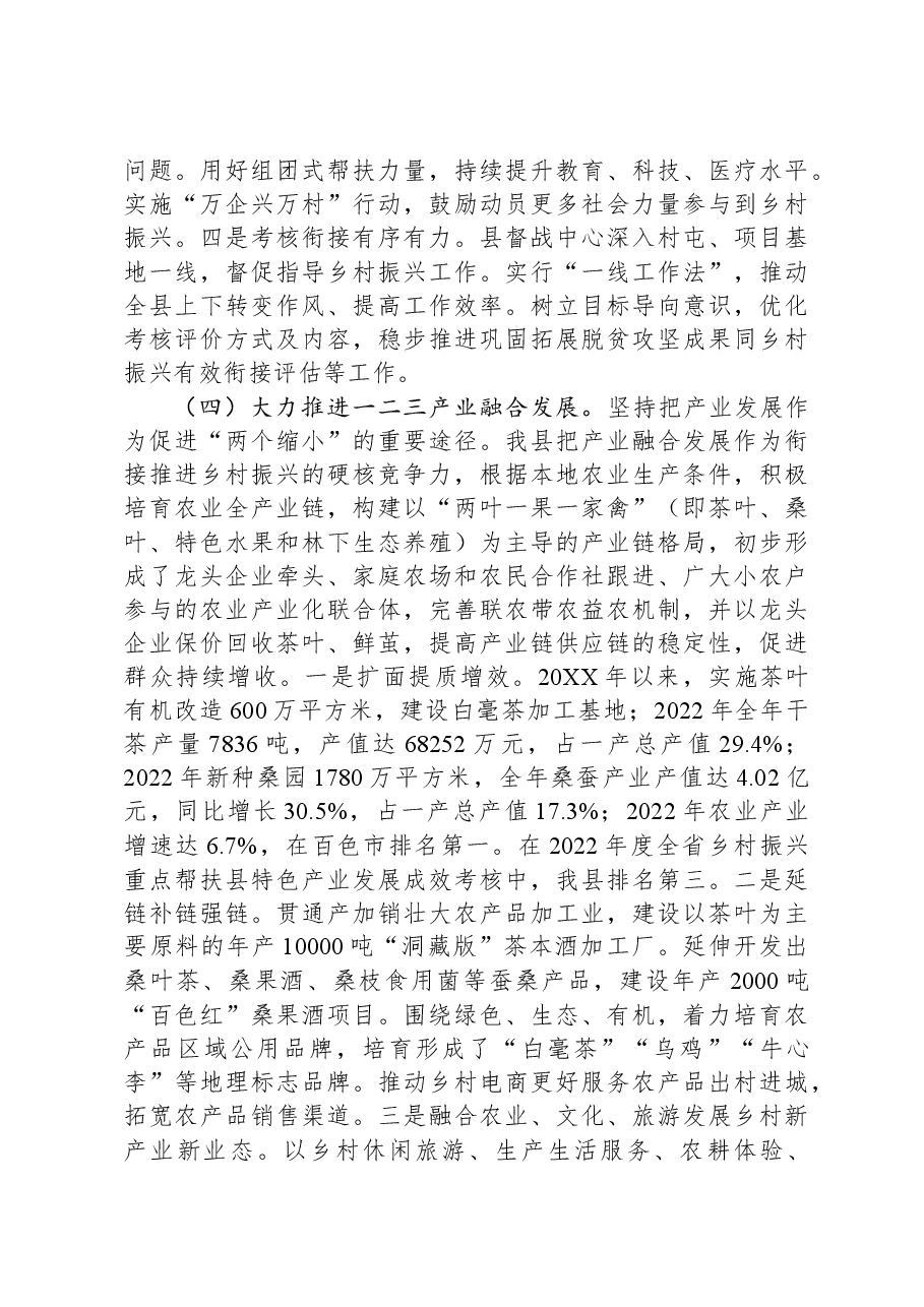 关于推进巩固拓展脱贫攻坚成果同乡村振兴有效衔接的调研报告.docx,第4页预览