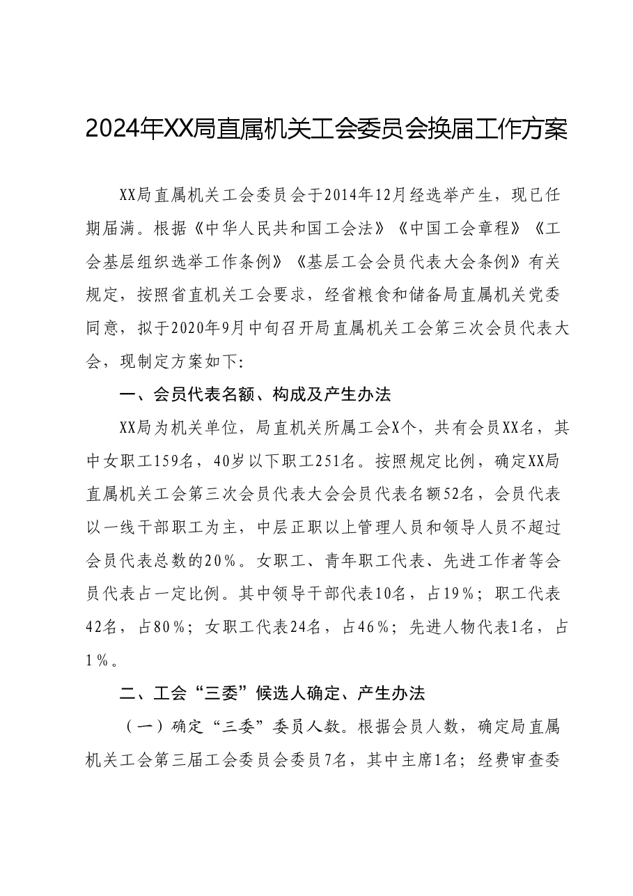 2024年XX局直属机关工会委员会换届工作方案.docx,第1页预览