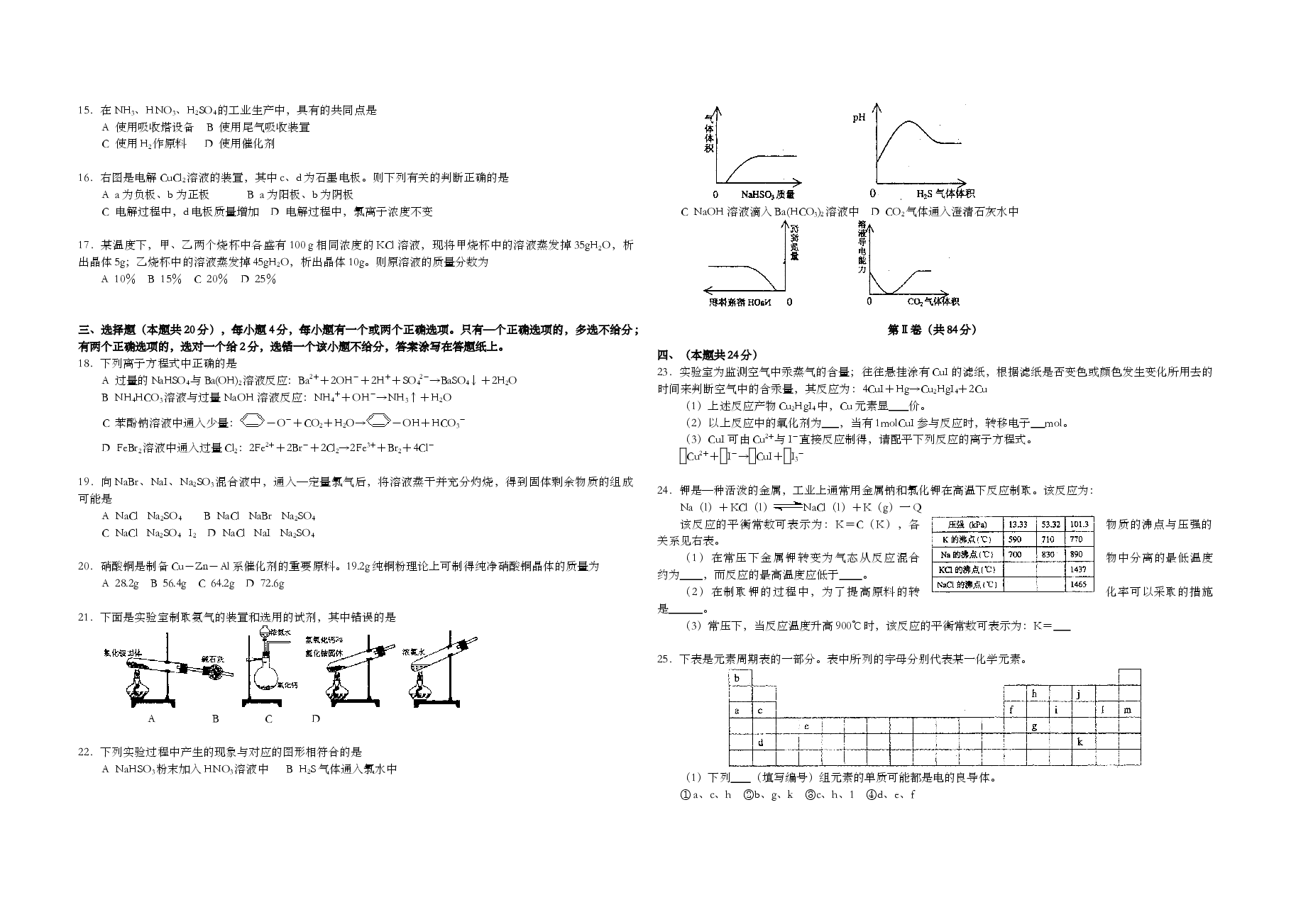 2003年上海市高考化学试题及答案.doc,第2页预览