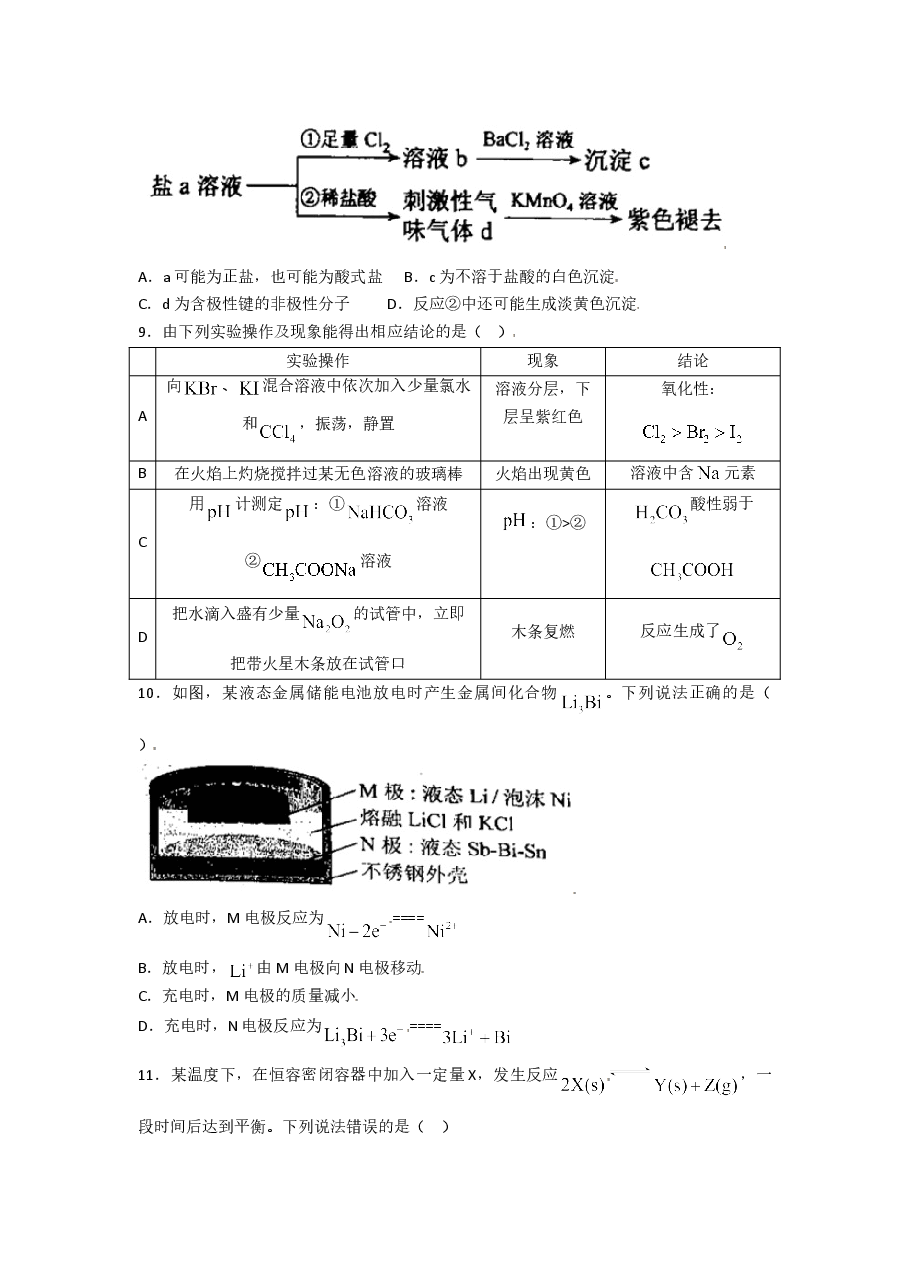2021年高考化学试卷(辽宁卷)(原卷版)(1).doc,第3页预览